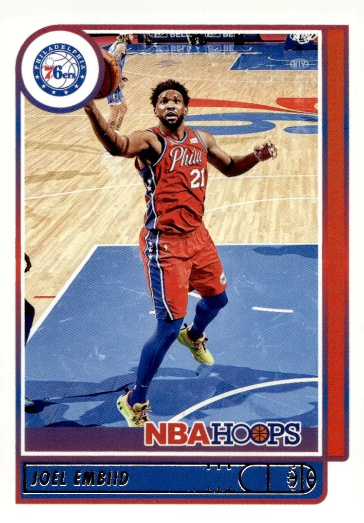 2021-22 NBA Hoops #27 Joel Embiid (front)