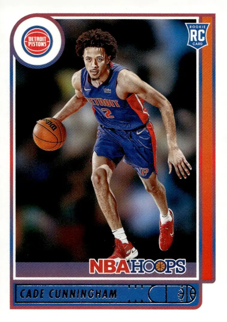 2021-22 NBA Hoops #201 Cade Cunningham (front)
