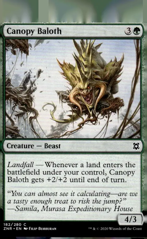2020 Zendikar Rising #182/280 Canopy Baloth