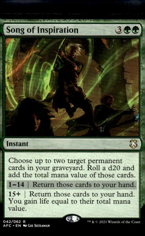 2021 Adventures in the Forgotten Realms Commander (AFC) #042/062 Song of Inspiration