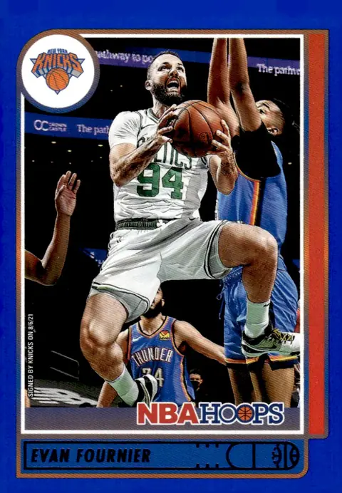 2021-22 NBA Hoops #39 Evan Fournier – Blue