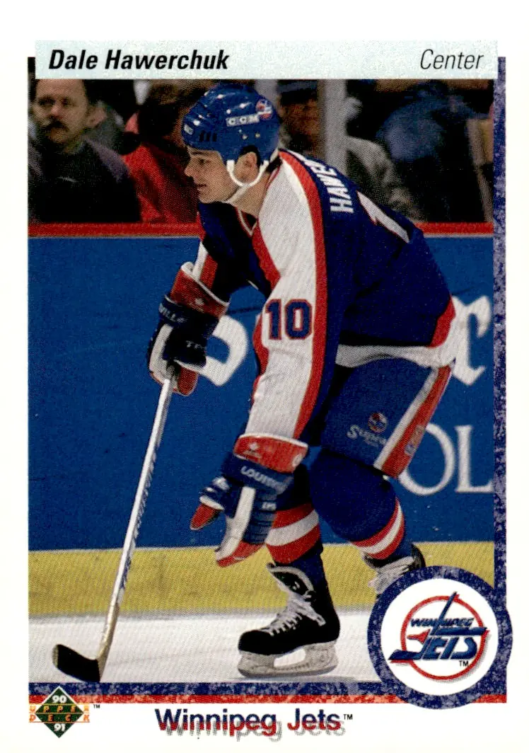 1990-91 Upper Deck (English, Series 1 / Low Series) #53 Dale Hawerchuk (front)