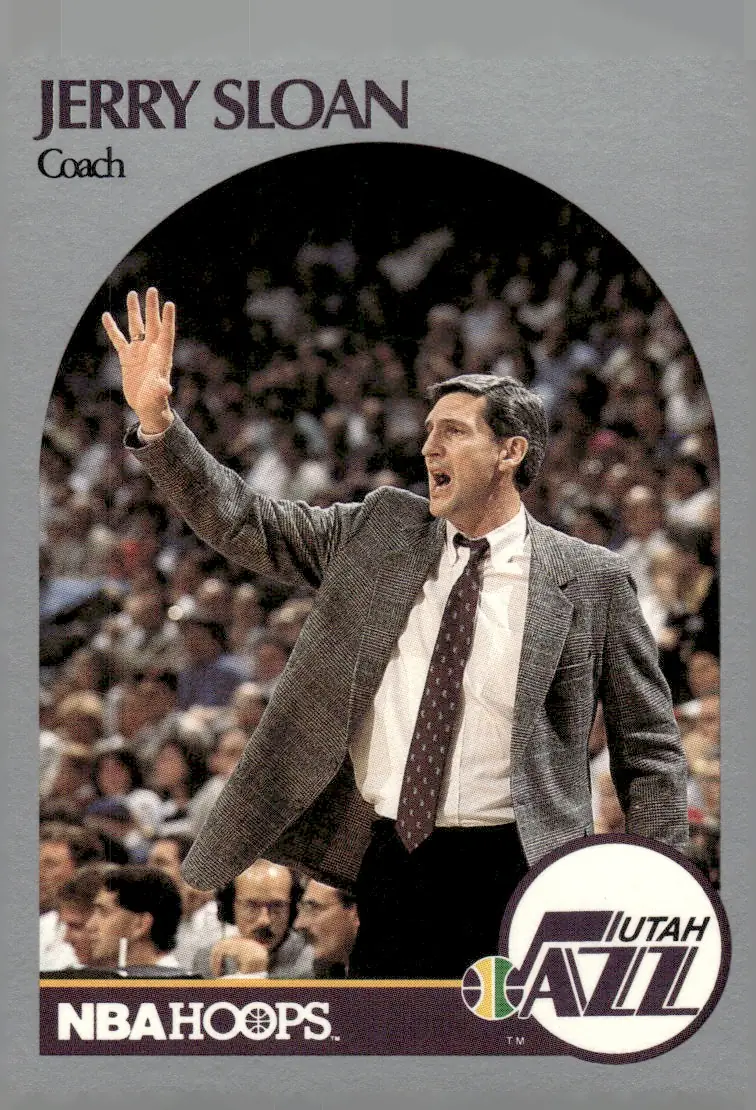 1990-91 NBA Hoops #330 Jerry Sloan (front)