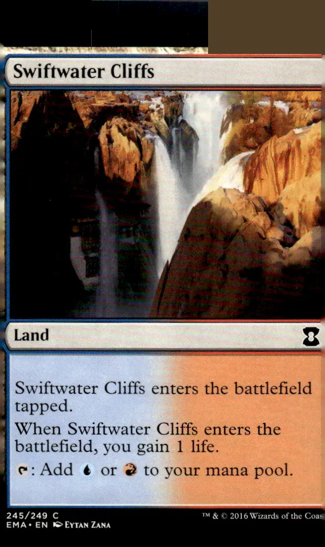 2016 Eternal Masters (EMA) #245/249 Swiftwater Cliffs (card name); art by Eytan Zana (front)