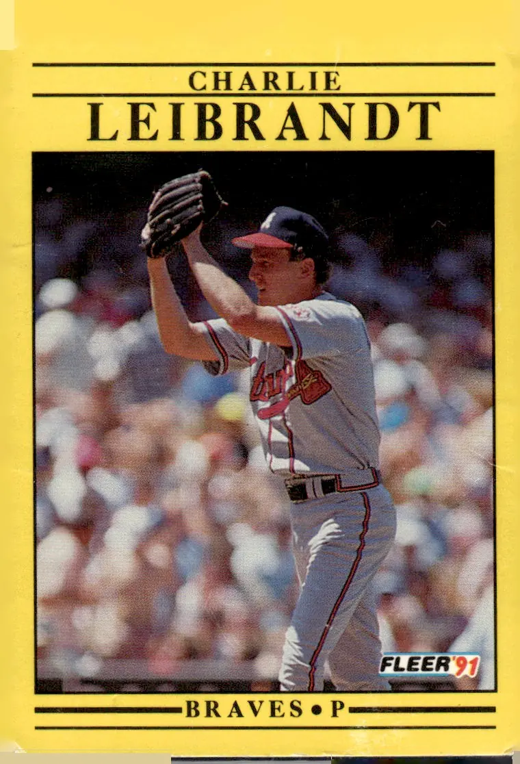 1991 Fleer #695 Charlie Leibrandt (front)
