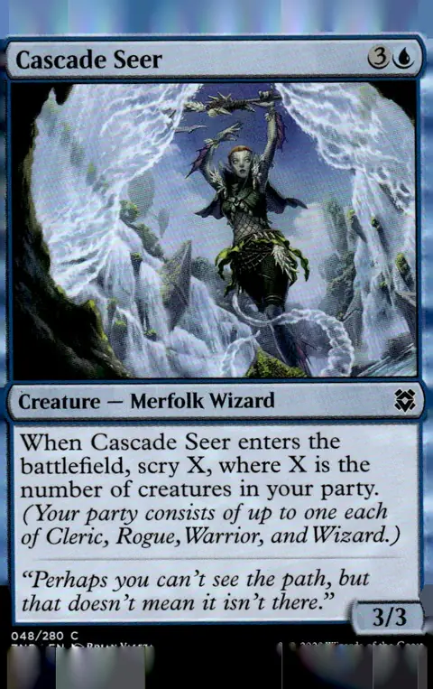 2020 Zendikar Rising (ZNR) #048/280 Cascade Seer – Traditional Foil