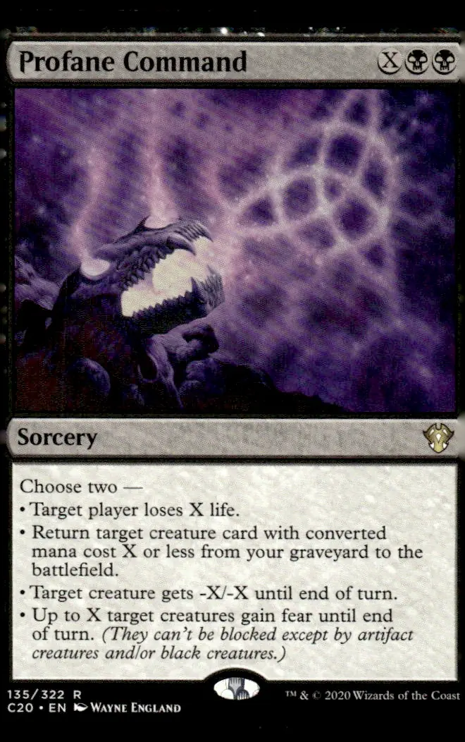 2020 Commander 2020 (C20) #135/322 Profane Command (front)