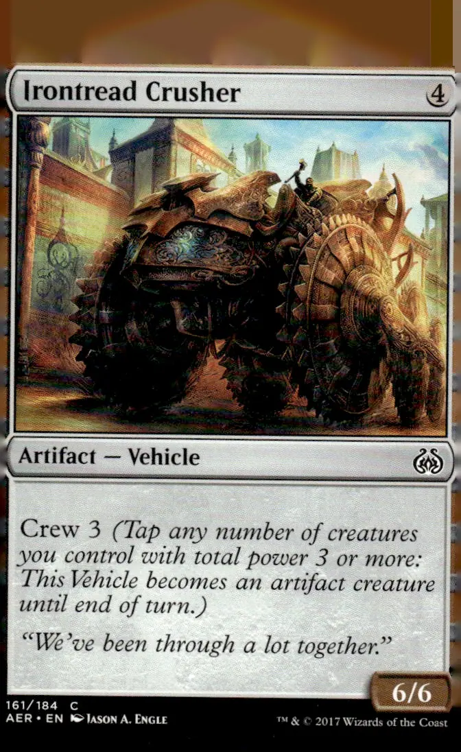 2017 Aether Revolt (AER) #161/184 Irontread Crusher (front)