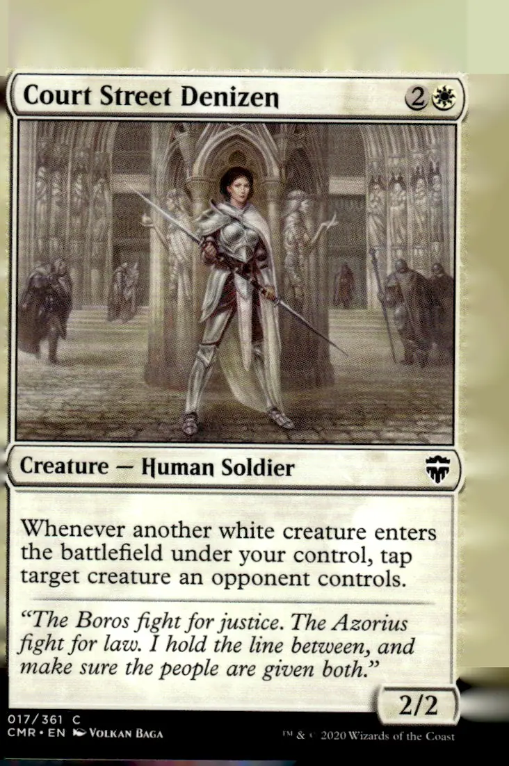 2020 Magic: The Gathering - Commander Legends (CMR) #017/361 Court Street Denizen (front)