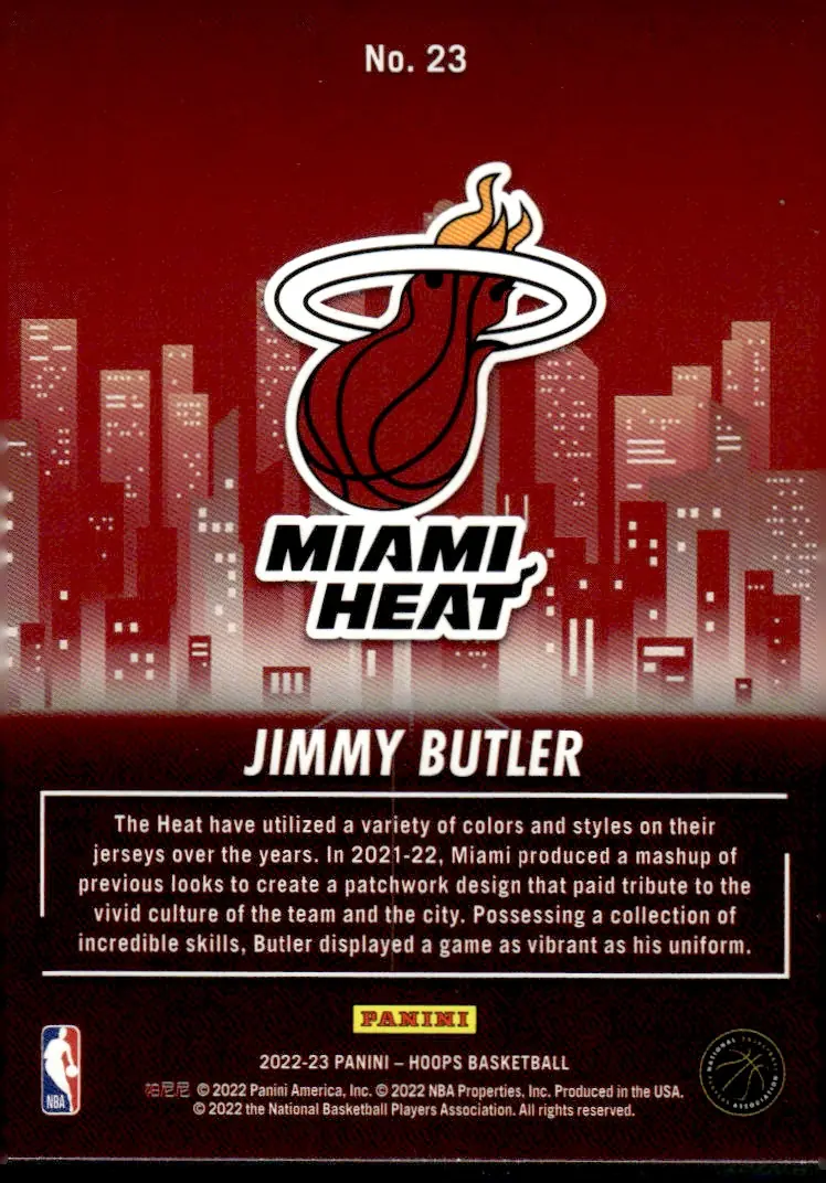 2022-23 NBA Hoops #23 Jimmy Butler (back)