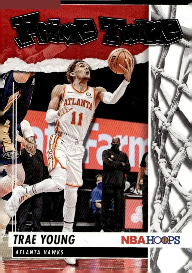 2021-22 NBA Hoops #24 Trae Young (front)