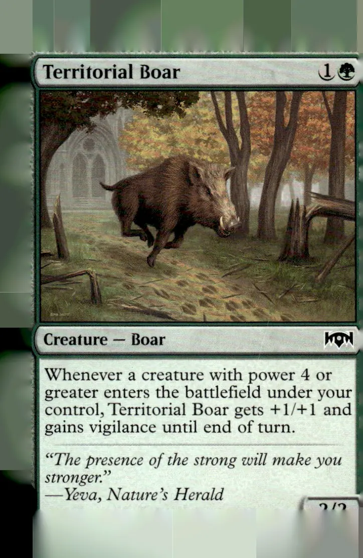 2019 Ravnica Allegiance (RNA) #145 Territorial Boar (front)