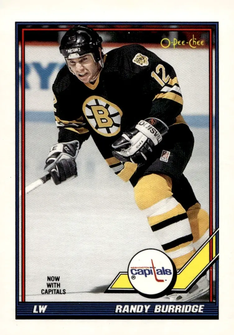 1991-92 O-Pee-Chee #358 Randy Burridge (front)