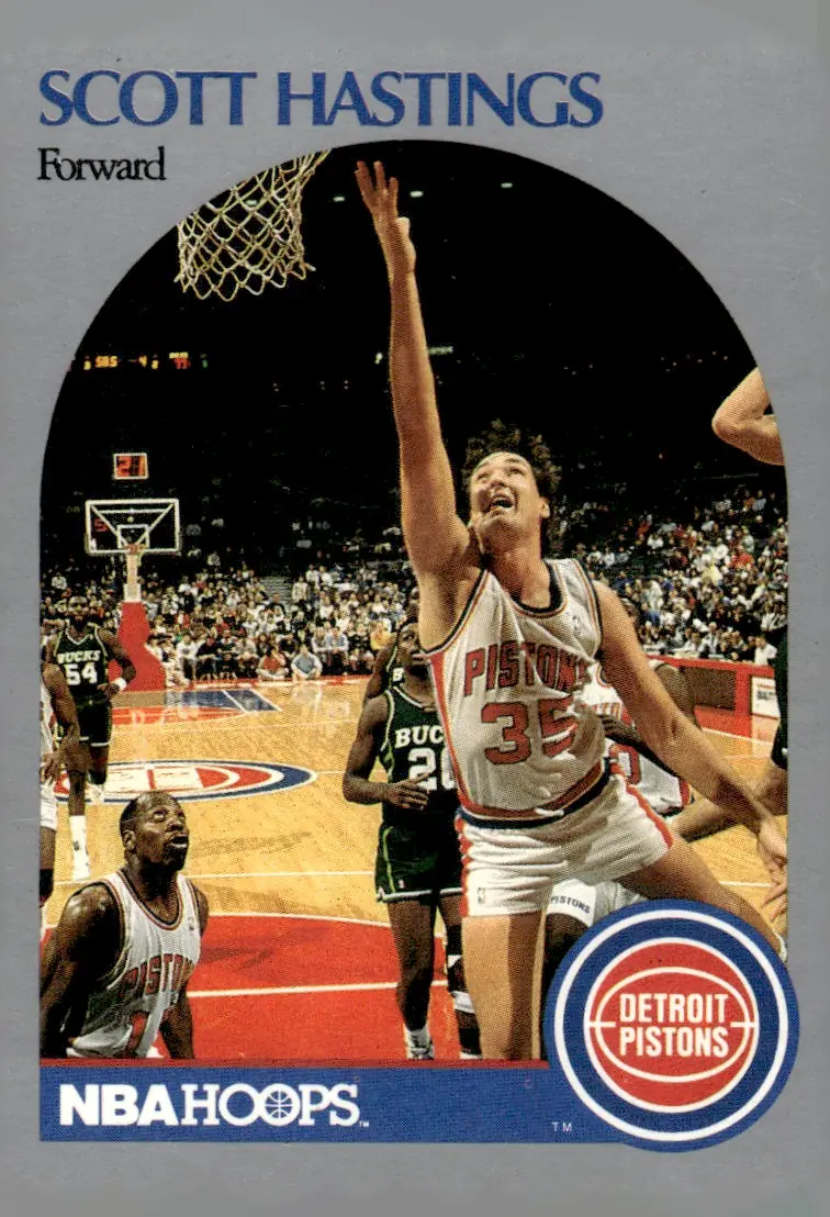 1990-91 NBA Hoops #105 Scott Hastings (front)