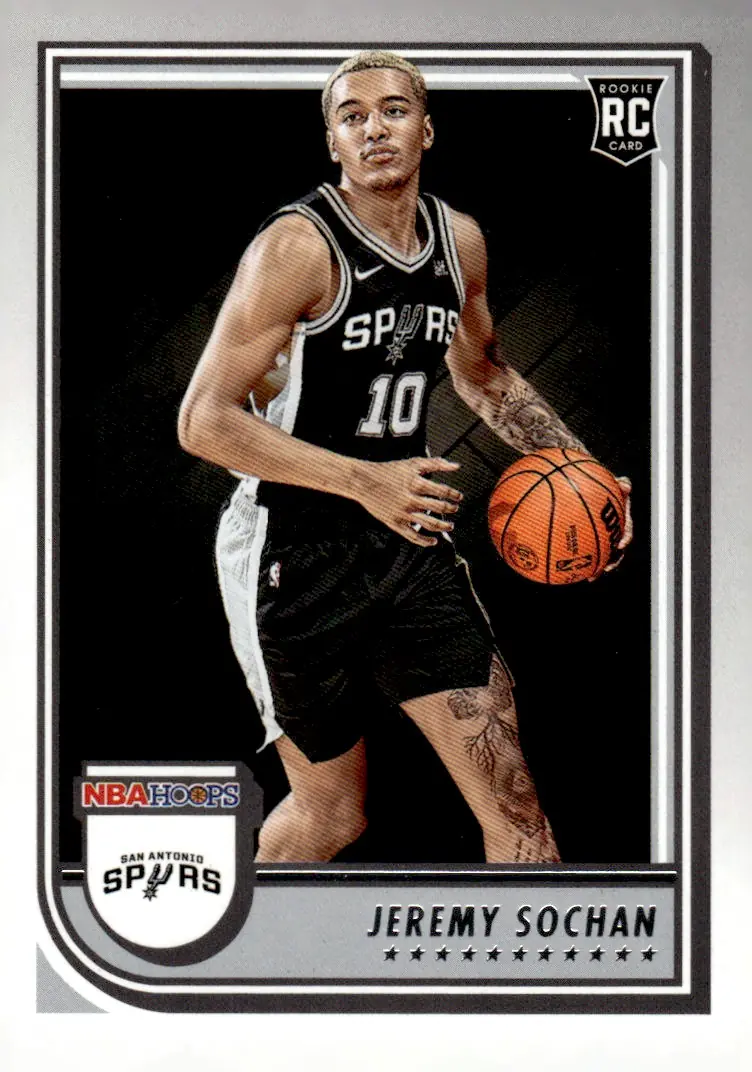 2022-23 NBA Hoops #239 Jeremy Sochan (front)