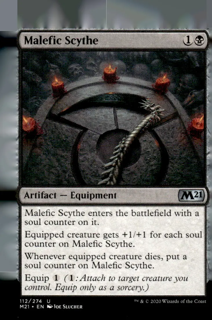 2020 Core Set 2021 (M21) #112/274 Malefic Scythe (front)