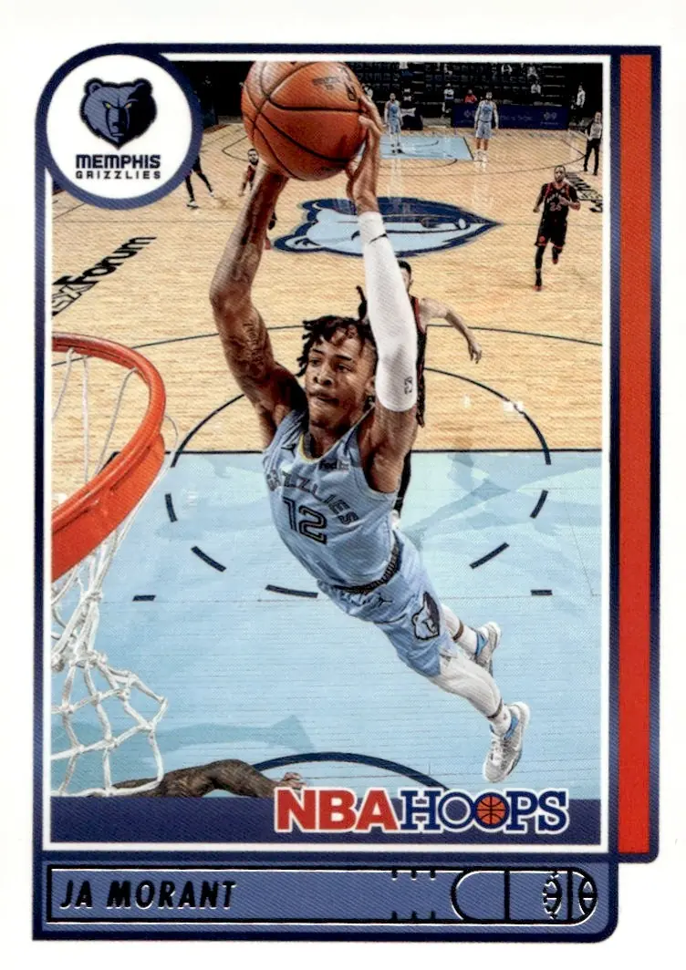 2021-22 NBA Hoops #132 Ja Morant (front)