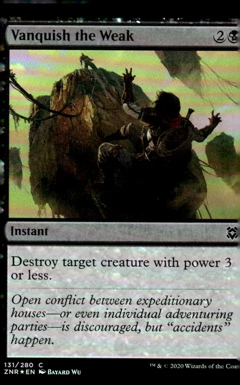 2020 Zendikar Rising (ZNR) #131/280 Vanquish the Weak – Traditional Foil