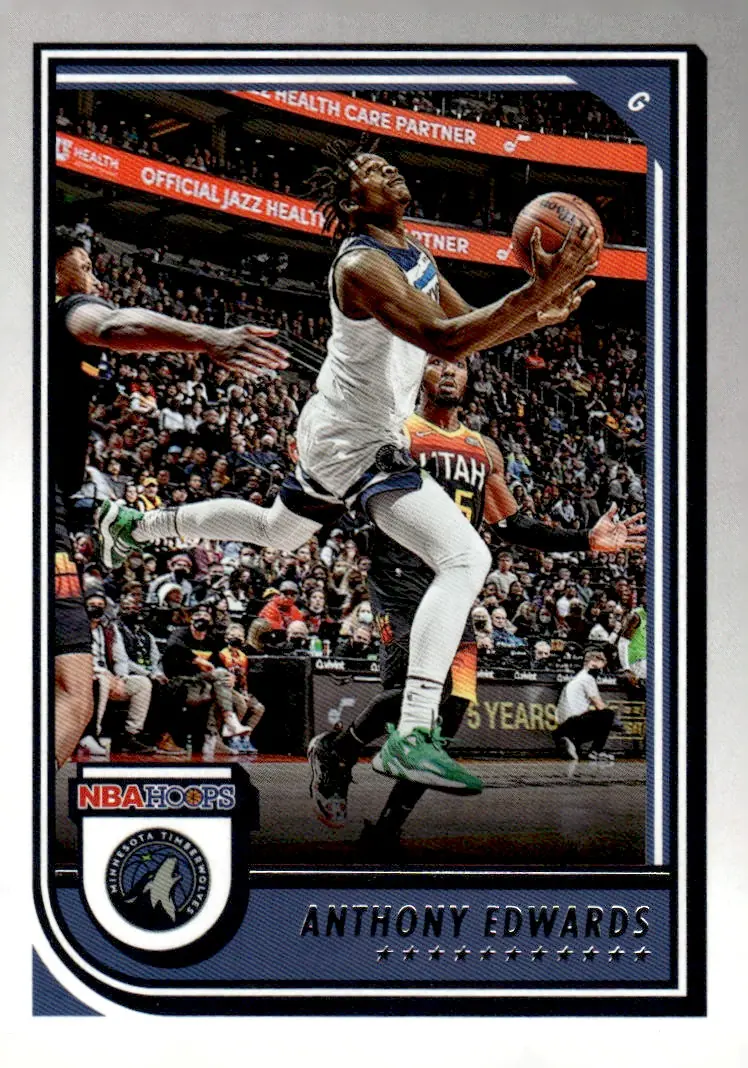 2022-23 NBA Hoops #194 Anthony Edwards (front)