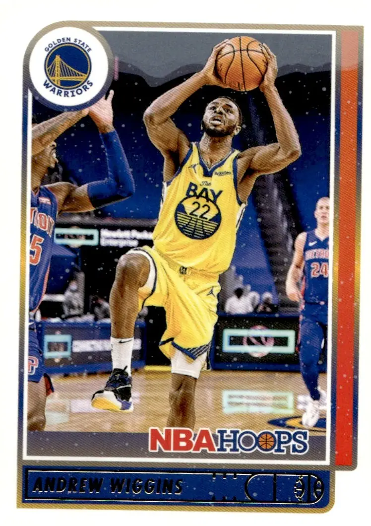 2021-22 NBA Hoops #38 Andrew Wiggins (front)