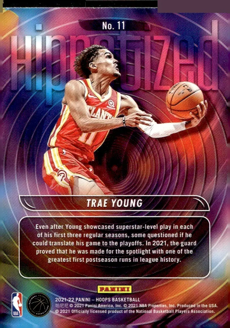 2021-22 NBA Hoops #11 Trae Young (back)