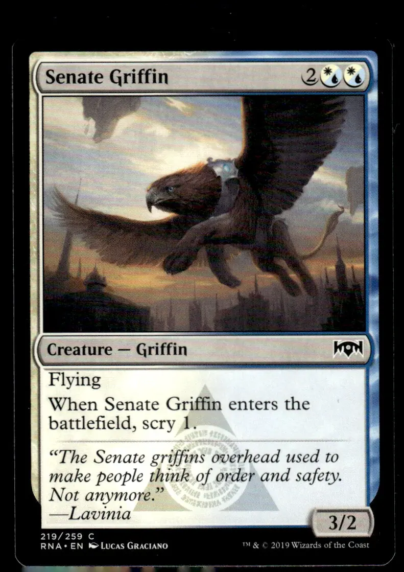 2019 Ravnica Allegiance (RNA) #219/259 Senate Griffin (front)