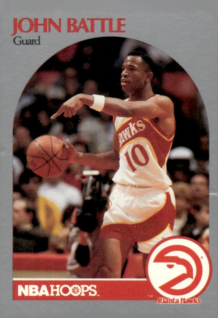 1990-91 NBA Hoops #27 John Battle (front)