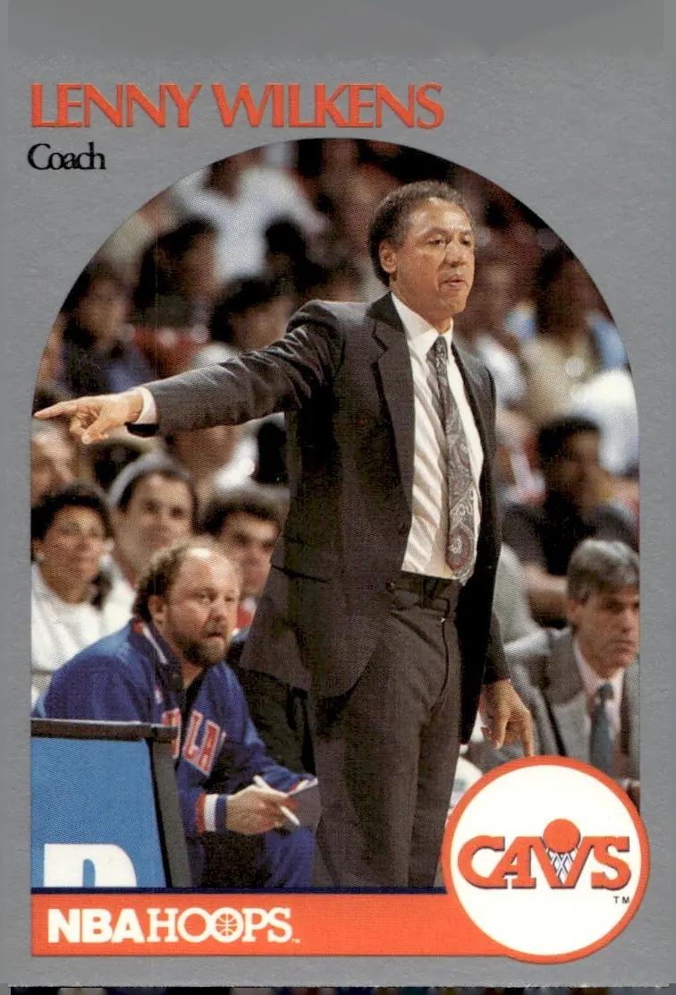 1990-91 NBA Hoops #309 Lenny Wilkens (front)