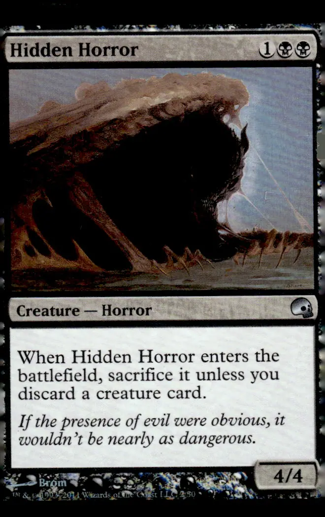 2011 Magic: The Gathering - Premium Deck Series: Graveborn (PD3) #2 Hidden Horror – Foil (front)