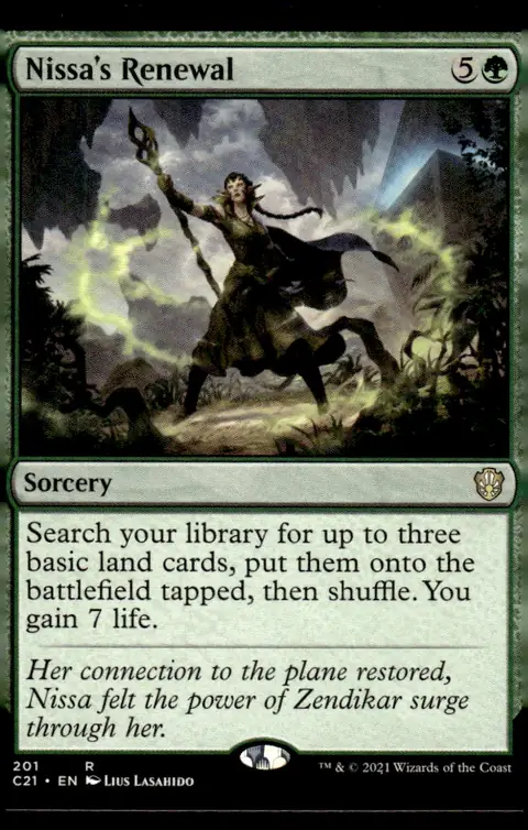 2021 Magic: The Gathering - Commander 2021 (C21) #201 Nissa's Renewal