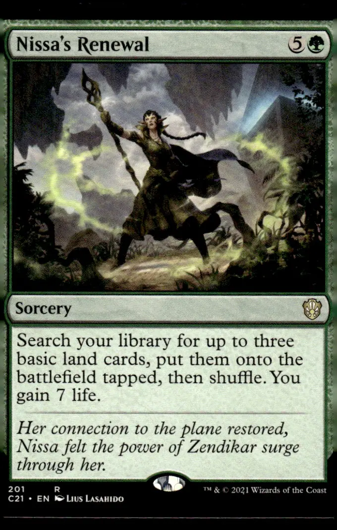 2021 Magic: The Gathering - Commander 2021 (C21) #201 Nissa's Renewal (front)