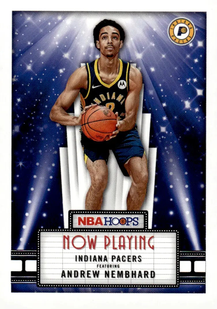 2022-23 NBA Hoops #28 Andrew Nembhard (front)
