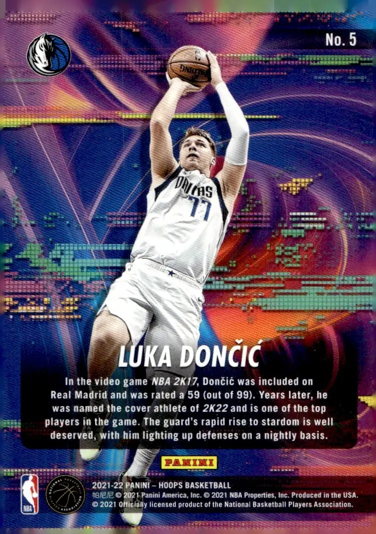 2021-22 NBA Hoops #5 Luka Dončić (back)