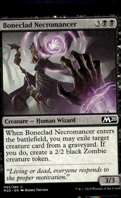 2019 Magic: The Gathering - Core Set 2020 (M20) #093/280 Boneclad Necromancer