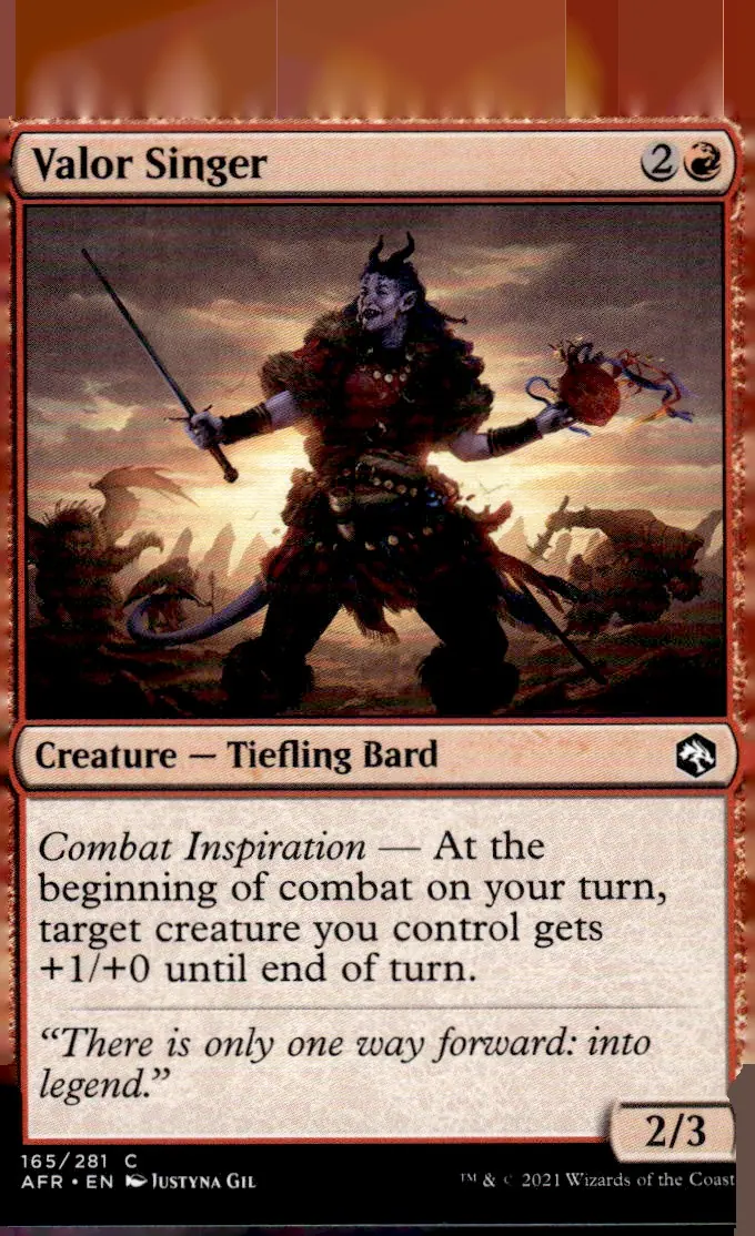 2021 Adventures in the Forgotten Realms (AFR) #165/281 Valor Singer (front)