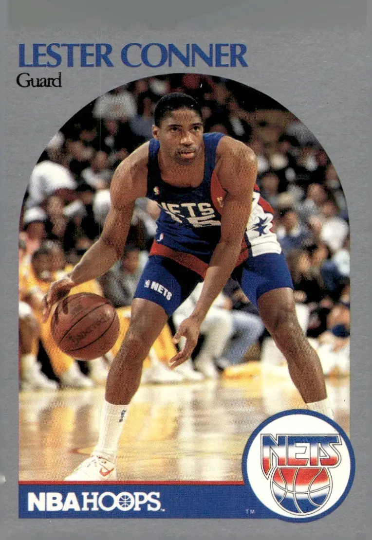 1990-91 NBA Hoops #195 Lester Conner (front)