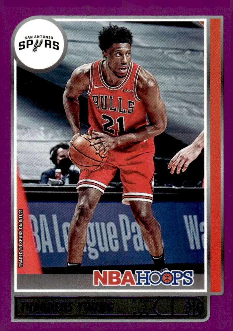 2021-22 NBA Hoops #65 Thaddeus Young – Purple (front)