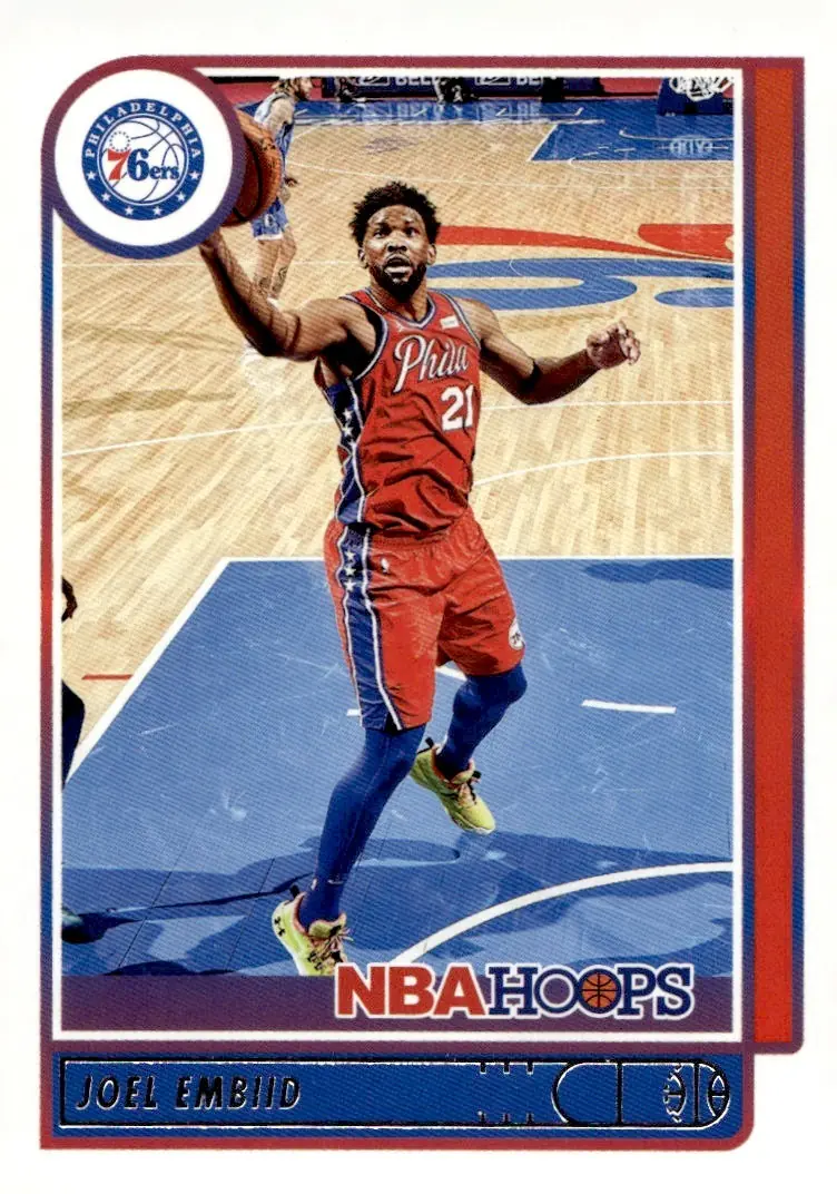 2021-22 NBA Hoops #27 Joel Embiid (front)