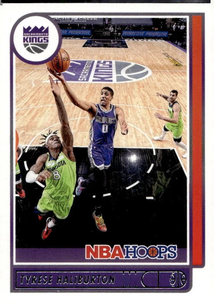 2021-22 NBA Hoops #108 Tyrese Haliburton (front)