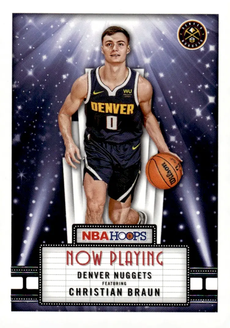 2022-23 NBA Hoops #18 Christian Braun (front)
