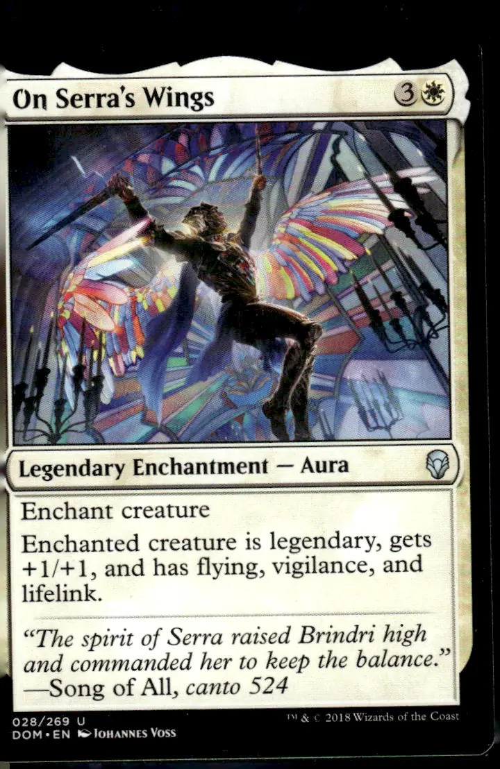 2018 Dominaria (DOM) #028/269 On Serra's Wings (front)