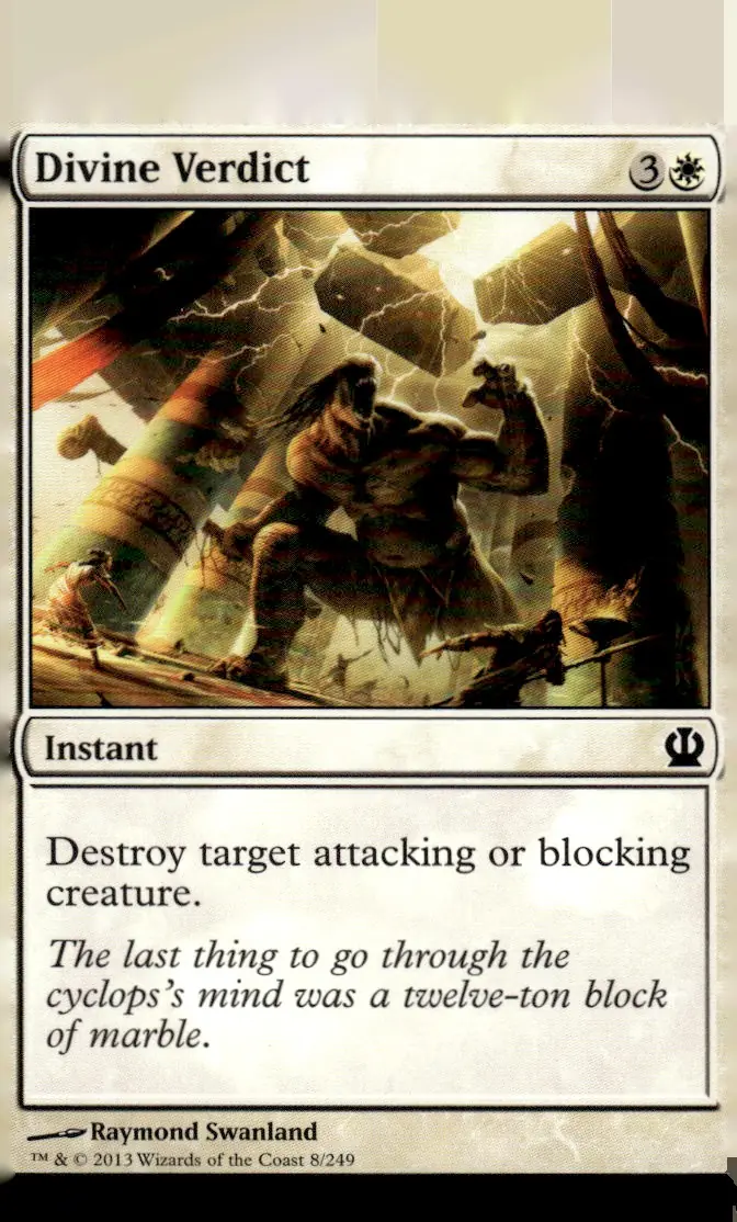 2013 Theros (THS) #8/249 Divine Verdict (front)