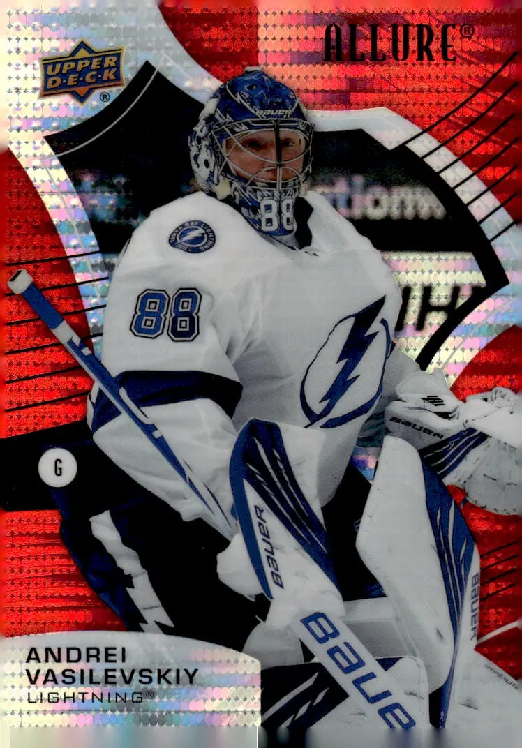 2021-22 Upper Deck Allure #86 Andrei Vasilevskiy – Red Rainbow (front)