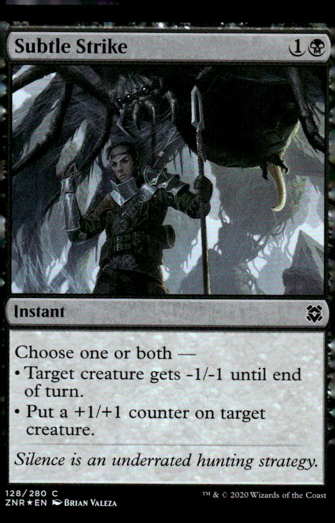 2020 Zendikar Rising (ZNR) #128/280 Subtle Strike – Foil (front)