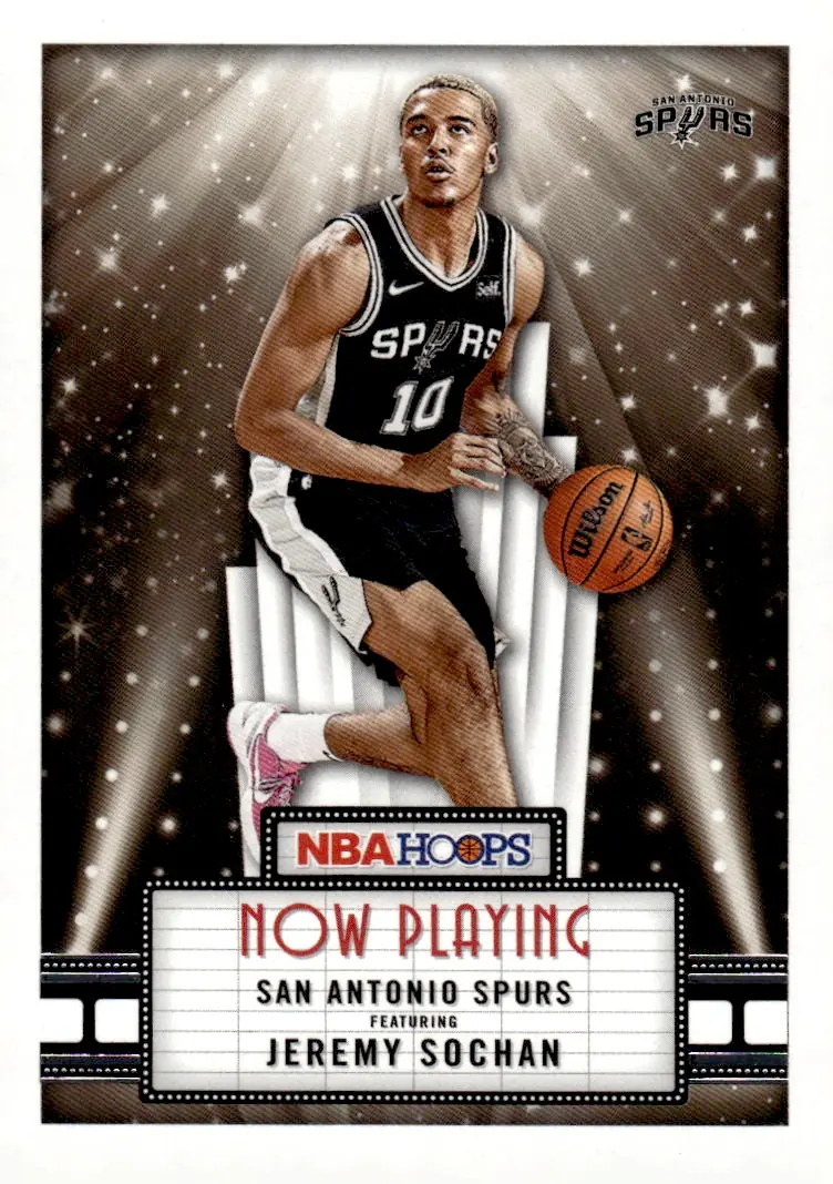 2022-23 NBA Hoops #9 Jeremy Sochan (front)
