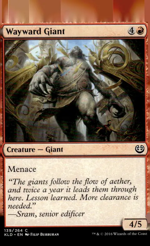 2016 Magic: The Gathering – Kaladesh (KLD) #139/264 Wayward Giant