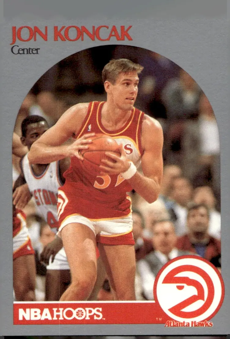 1990-91 NBA Hoops #28 Jon Koncak (front)