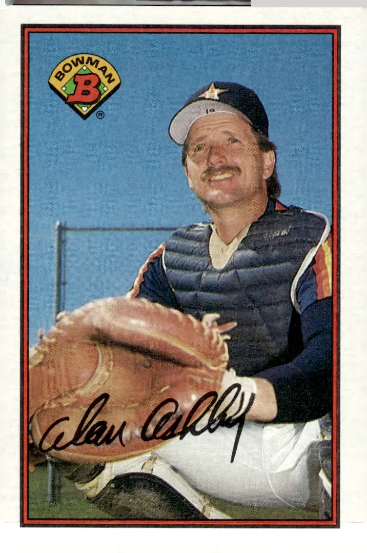 1989 Bowman #327 Alan Ashby (front)