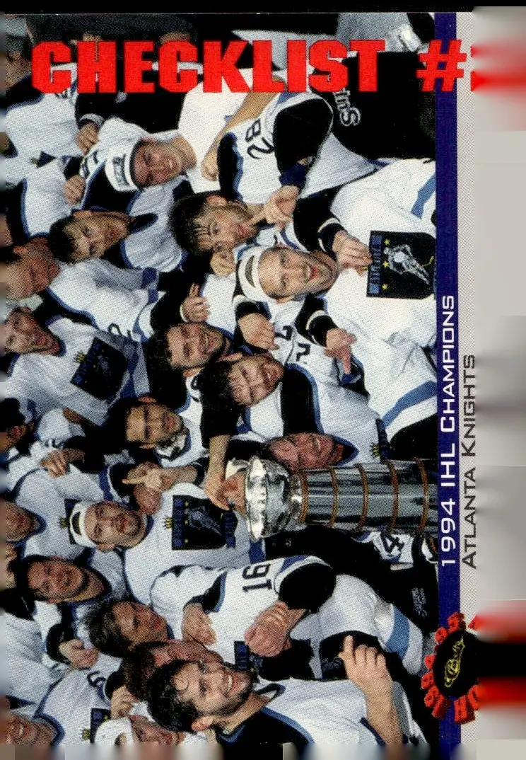 1994-95 1994 Classic Hockey (Classic Draft) #74 Checklist 2 — Atlanta Knights (front)