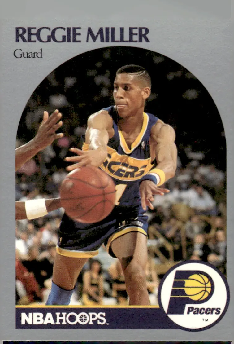 1990-91 NBA Hoops #135 Reggie Miller (front)